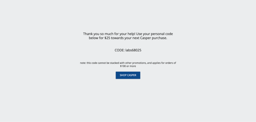 13 Casper_s Survey Confirmation Page