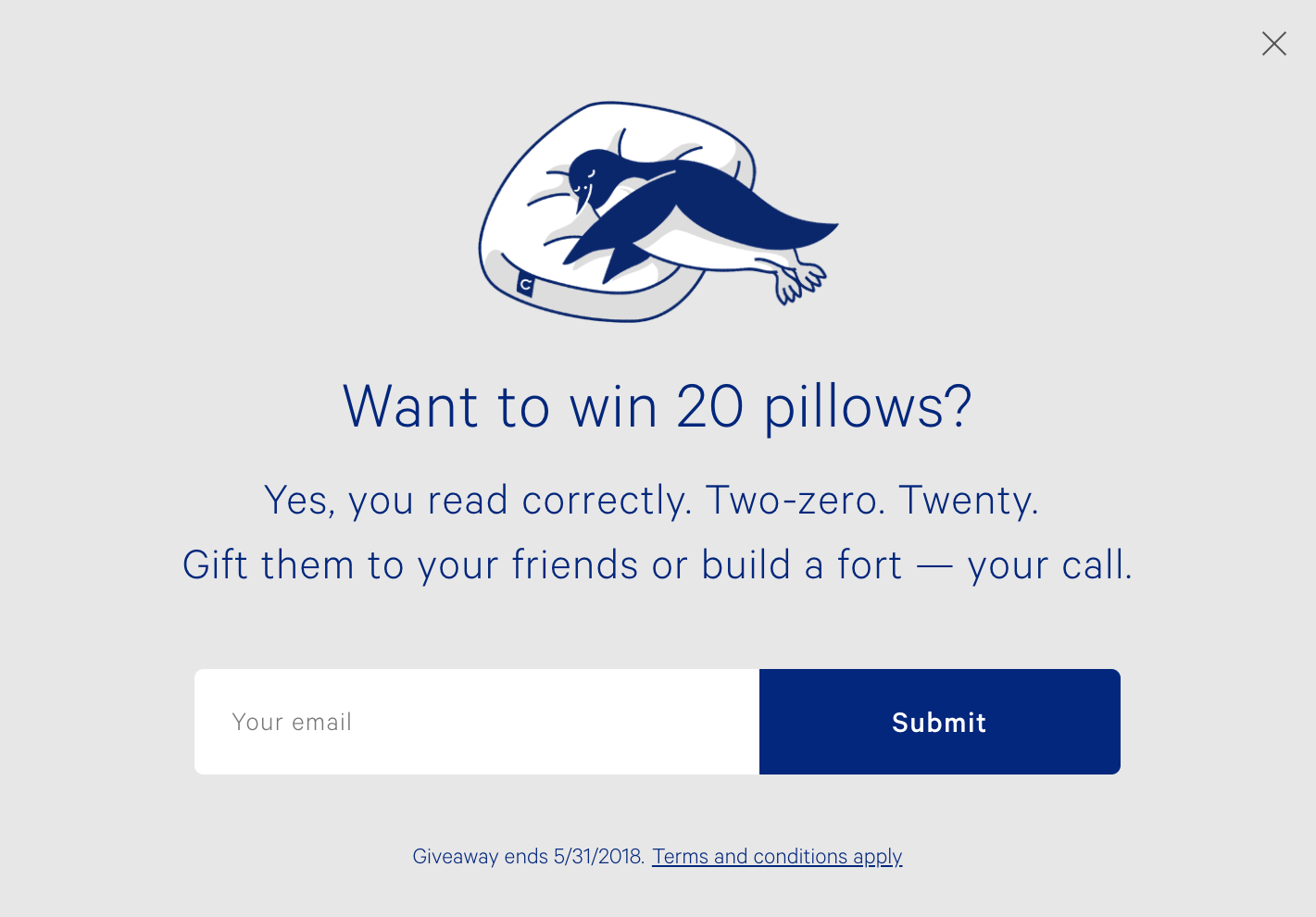 Crea un pop-up similar