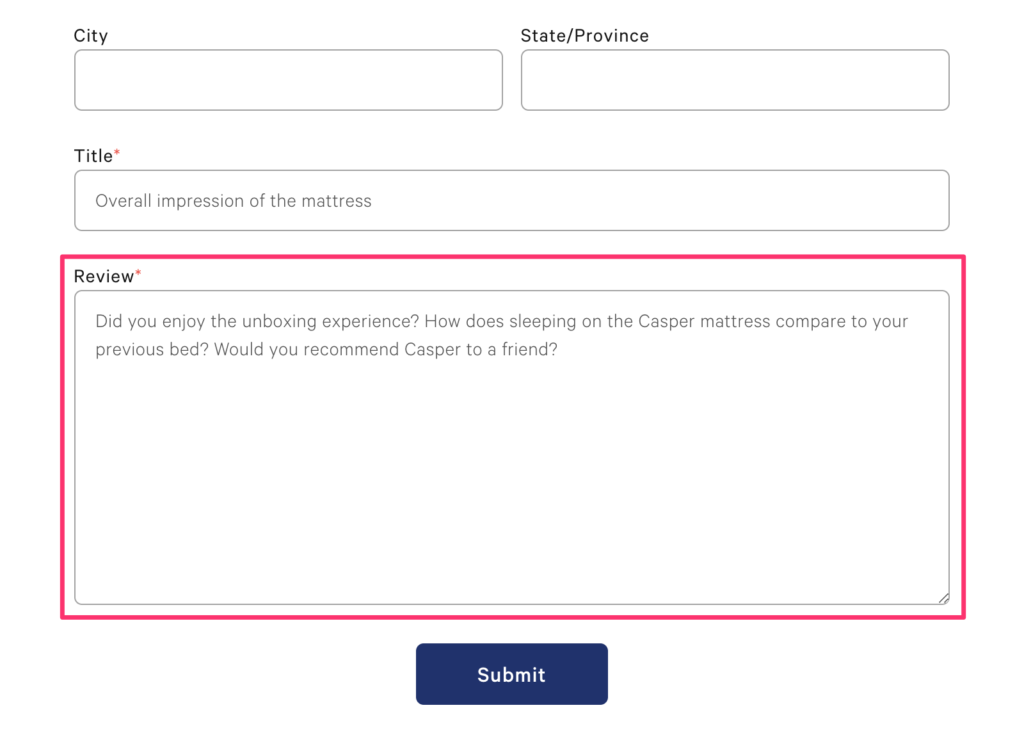 50 Casper_s Review Submission Form