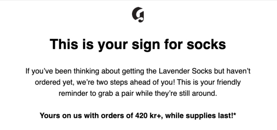 Glossier Email Example