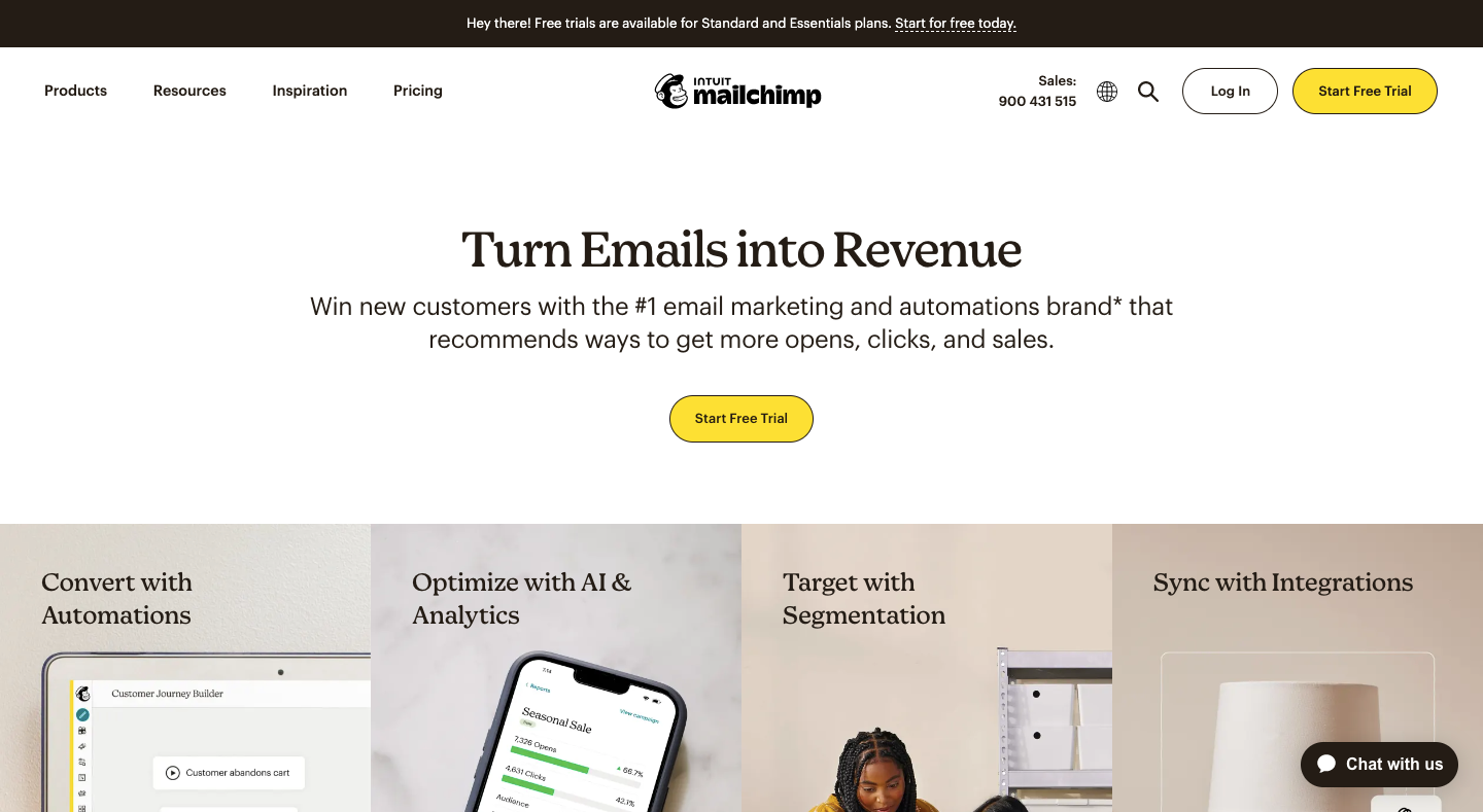 Mailchimp Omnisend Alternatives