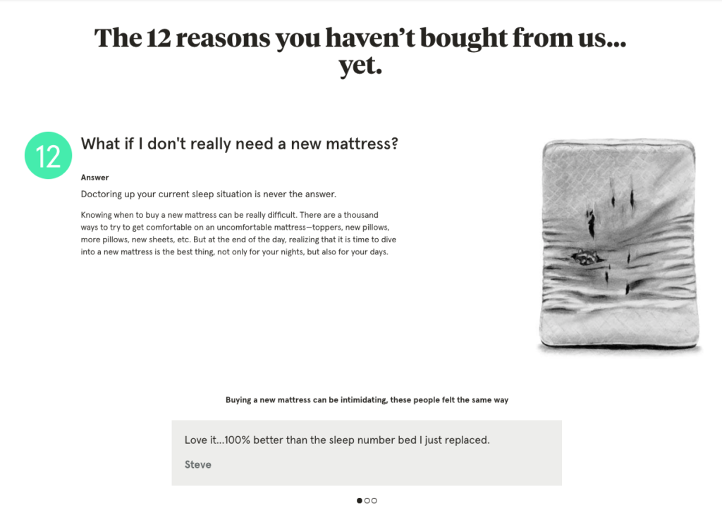 Tuft & Needle Landing Page